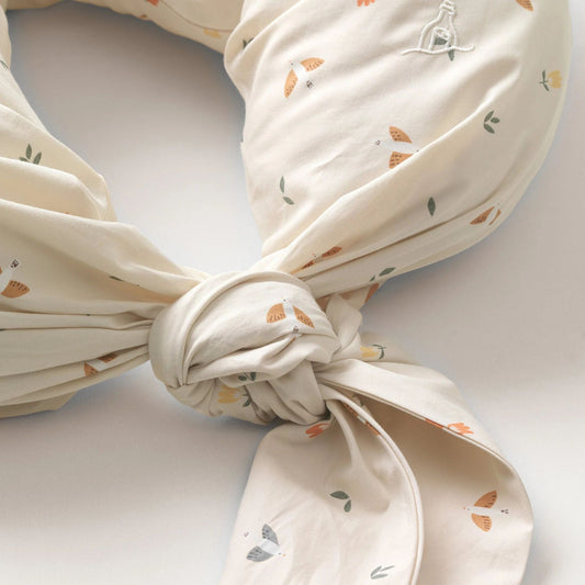 Dear April Nursing Pillow With Long Tie - Songbirds