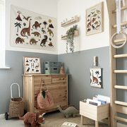 Kid of the Village Dinosaur Chart Fine Art Print - Stone