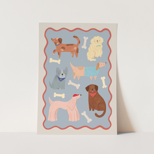 Kid Of The Village Dogs Fine Art Print