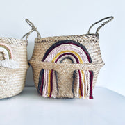 Bellybambino Maroon Tassel Rainbow Basket - Large