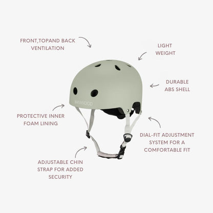 Banwood Kids Eco Helmet 50-54cm - Olive