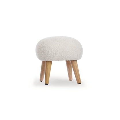 CuddleCo Etta Foot Stool - Boucle Off White
