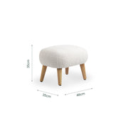 CuddleCo Etta Foot Stool - Boucle Off White