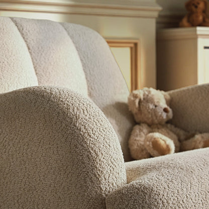 CuddleCo Etta Cuddle Nursing Chair & Foot Stool - Boucle Mushroom