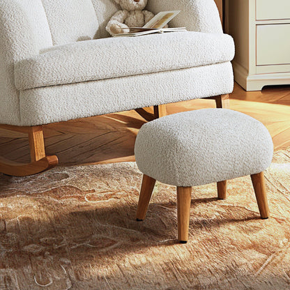CuddleCo Etta Cuddle Nursing Chair & Foot stool - Boucle Off White