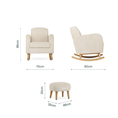 CuddleCo Etta Nursing Chair & Foot Stool - Sand