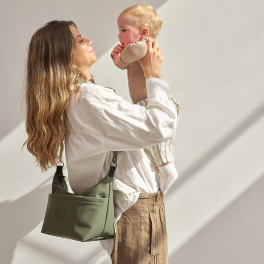 Finnson Fia Eco Stroller Organiser With Stroller Clips - Khaki