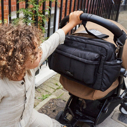 Finnson Freya Eco Oversized Stroller Organiser With Clips - Black