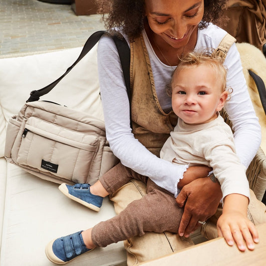 Finnson Freya Eco Stroller Organiser With Clips - Taupe