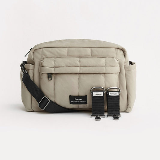 Finnson Freya Eco Stroller Organiser With Clips - Taupe