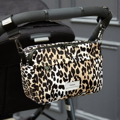 Finnson Frida Eco Stroller Organiser With Stroller Clips - Leopard