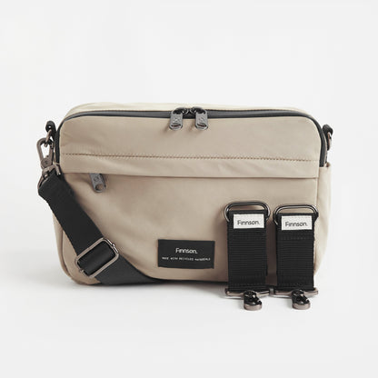 Finnson Frida Eco Stroller Organiser With Clips - Taupe