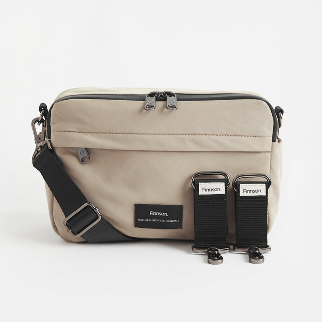 Finnson Frida Eco Stroller Organiser With Clips - Taupe