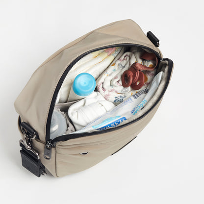 Finnson Frida Eco Stroller Organiser With Clips - Taupe
