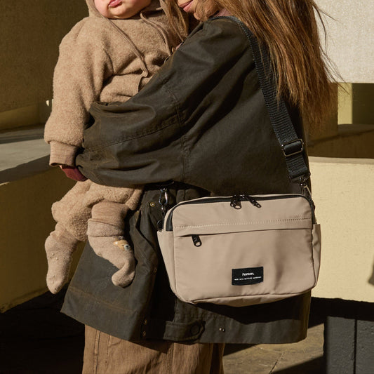 Finnson Frida Eco Stroller Organiser With Clips - Taupe