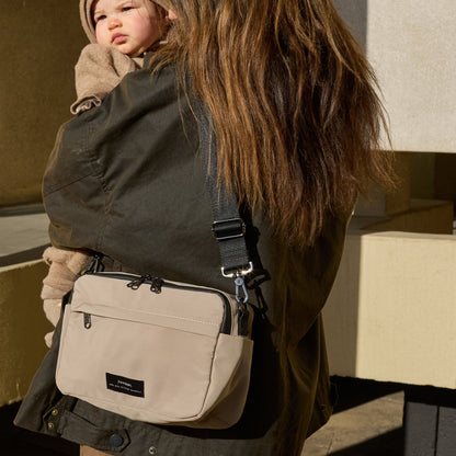 Finnson Frida Eco Stroller Organiser With Clips - Taupe