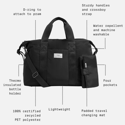Finnson Ida Eco Holdall Changing Bag With Changing Mat - Camel