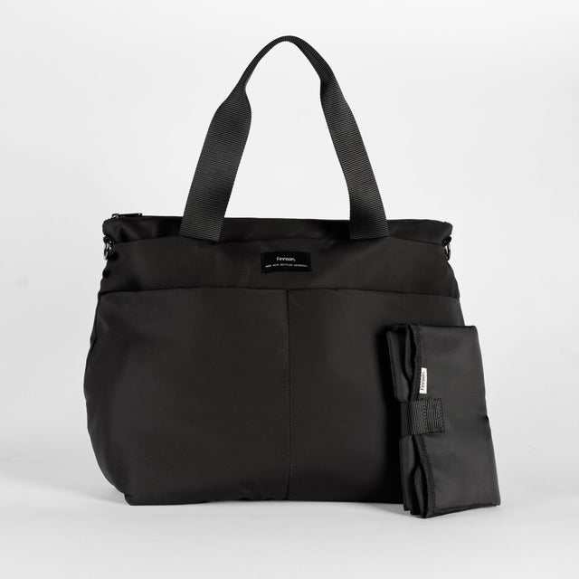 Finnson Sigrid Eco Changing Bag With Changing Mat - Black