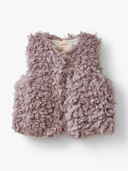 Stych Accessories Faux Fur Gillet Lilac