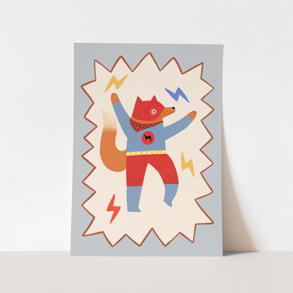 Kid of the Village Flash Tail Superhero Fine Art Print