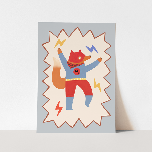 Kid of the Village Flash Tail Superhero Fine Art Print