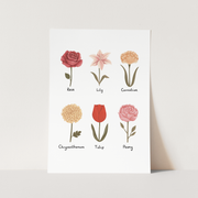 Kid of the Village Flowers Fine Art Print - White