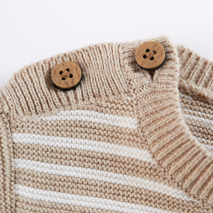 Frugi Buzzy Bee Knitted Outfit - Oatmeal/Buzzy Bee