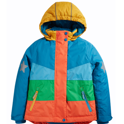 Frugi Snow and Ski Coat - Chunky Rainbow Stripe