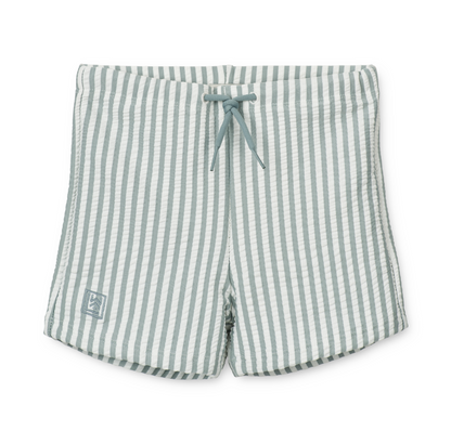 Liewood Otto Seersucker Swim Pant - Y/D Stripe Sea Blue/White