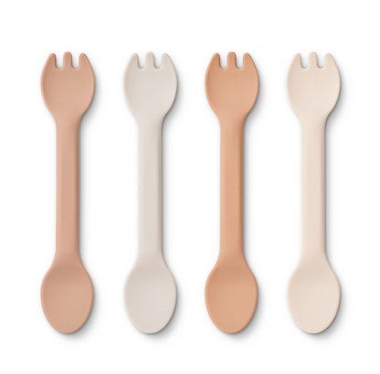 Liewood Jan 2 In 1 Cutlery 4-Pack - Rose Multi Mix