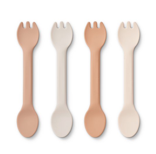 Liewood Jan 2 In 1 Cutlery 4 Pack - Rose Multi Mix