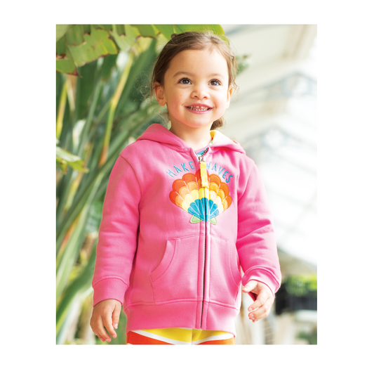 Frugi Switch Carbis Hoodie - Hibiscus / Shell