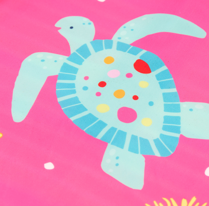 Frugi Little Sun Safe Suit - Seaside Stripe/Turtle