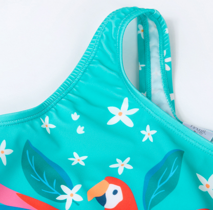 Frugi Sally Swimsuit - Tropical Sea/Macaw
