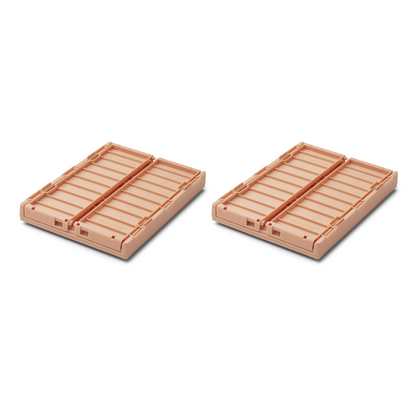 Liewood Weston Small Storage Box With Lid - Tuscany Rose (2 Pack)