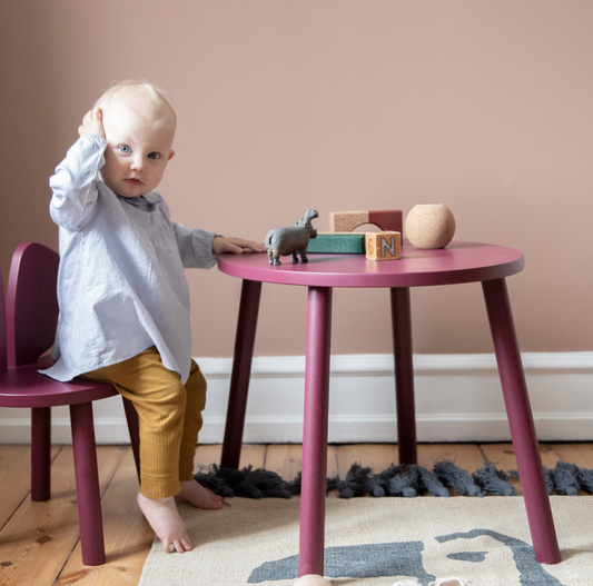 Nofred Mouse Table (2-5 years) - Burgundy