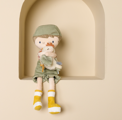 Little Dutch Cuddly Doll - Farmer Jim With Chicken 35cm