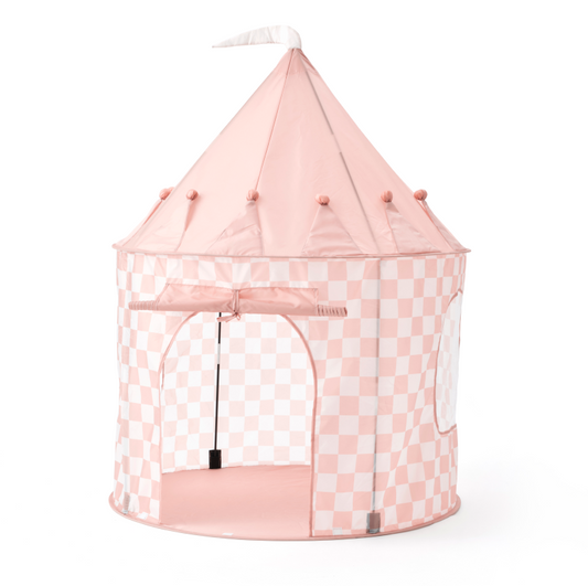 Kids Concept Play Tent - Check Apricot