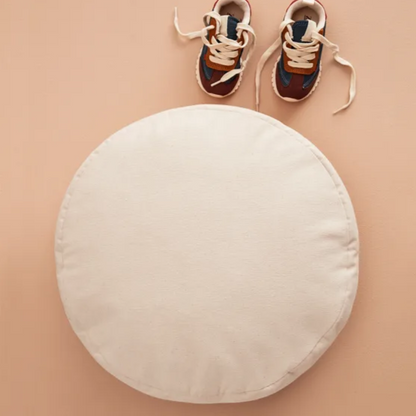 Kids Concept 40cm Round Floor Cushion - Off White