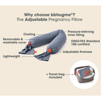 Bbhugme Pregnancy Pillow - Dusty Blue