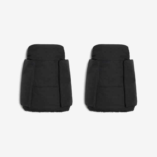 Tiba + Marl Universal Buggy Handmitts - Black Quilted