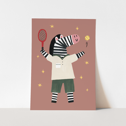 Kid of the Village Game, Set, Zebra Fine Art Print
