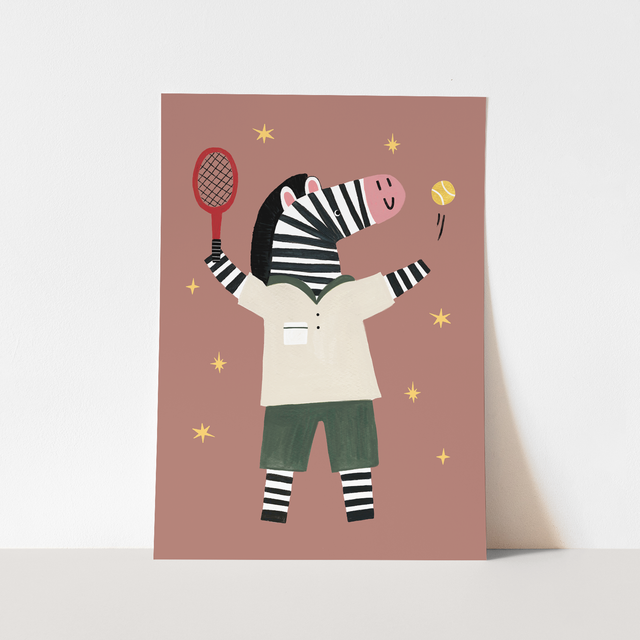 Kid of the Village Game, Set, Zebra Fine Art Print