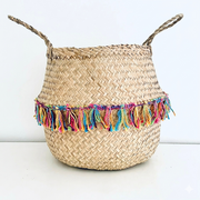 Bellybambino Rainbow Tassel Trim Basket - Large