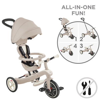 Globber Explorer Eco Trike 4 in 1 - Coconut