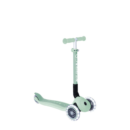Globber Junior Foldable Light Up Eco Scooter - Pistachio
