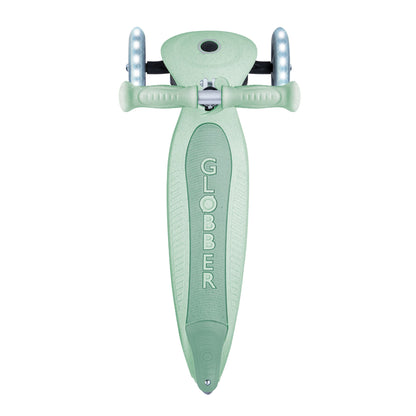 Globber Junior Foldable Light Up Eco Scooter - Pistachio