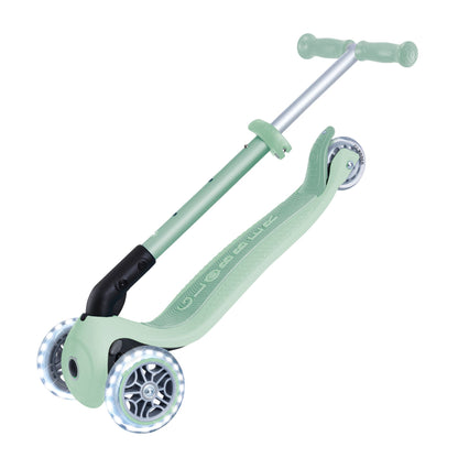 Globber Junior Foldable Light Up Eco Scooter - Pistachio