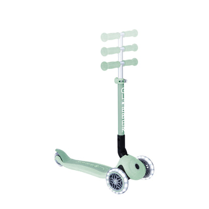 Globber Junior Foldable Light Up Eco Scooter - Pistachio