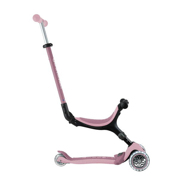 Globber Go Up Foldable Eco Scooter With Lights - Berry